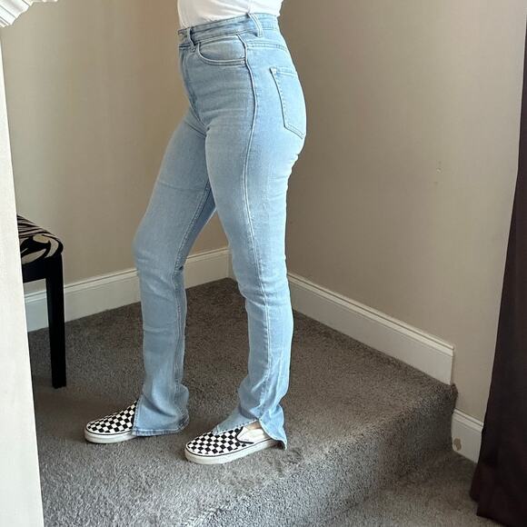 Asos Bershka High Waist Denim Light Blue, size 2 - Picture 5 of 10